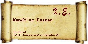 Kanász Eszter névjegykártya
