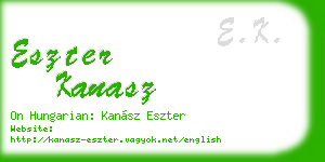 eszter kanasz business card
